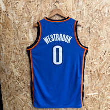 Load image into Gallery viewer, Camiseta Oklahoma City Thunder Road 2013/14 Russell Westbrook #0 Adidas Authentic - M/L