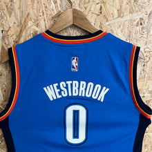 Load image into Gallery viewer, Camiseta Oklahoma City Thunder Road 2015-16 Russell Westbrook #0 Adidas - L Youth