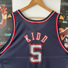 Cargar imagen en el visor de la galería, Camiseta New Jersey Nets Road 2001-02 Jason Kidd #5 Champion Vintage - XL/XXL