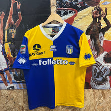 Cargar imagen en el visor de la galería, Camiseta Parma 2013-14 Away Centenario Player Issue/Match Worn Parolo #16 Errea - M/L