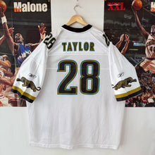 Carregar imagem no visualizador da galeria, Camiseta Jacksonville Jaguars 2002/04 Road Fred Taylor #28 Reebok Vintage - 4XL/5XL