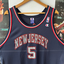 Cargar imagen en el visor de la galería, Camiseta New Jersey Nets Road 2001-02 Jason Kidd #5 Champion Vintage - XL/XXL