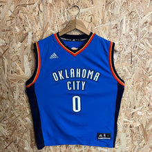 Load image into Gallery viewer, Camiseta Oklahoma City Thunder Road 2015-16 Russell Westbrook #0 Adidas - L Youth