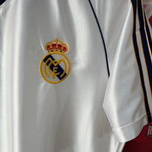 Cargar imagen en el visor de la galería, BNWOT Camiseta Real Madrid CF 1998-00 Home Adidas Vintage - S/M
