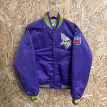 Lade das Bild in den Galerie-Viewer, Chaqueta Bomber Satinada Minnesota Vikings Late 80’s/ Early 90’s Starter Vintage - M/L