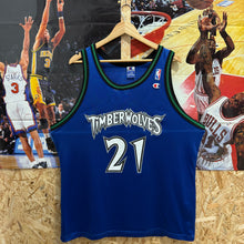 Lade das Bild in den Galerie-Viewer, Camiseta Minnesota Timberwolves Road 1996/99 Kevin Garnett #21 Champion Vintage - XL/XXL