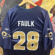Cargar imagen en el visor de la galería, Camiseta St Louis Rams 2004-05 Home Marshall Faulk #28 Reebok Vintage - XL/XXL