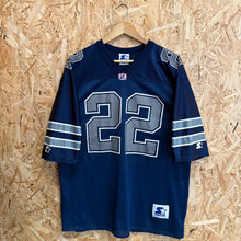 Charger l'image dans la galerie, Camiseta sin patente Dallas Cowboys Mid 90s “Emmitt Smith” #22 Starter Vintage - L/XL