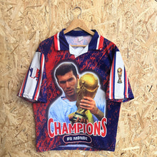 Cargar imagen en el visor de la galería, Camiseta Bootleg Francia 1998 Zidane #10 Vintage - L/XL