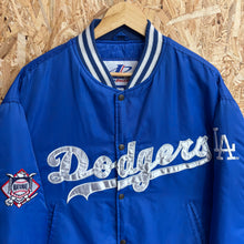 Lade das Bild in den Galerie-Viewer, Chaqueta Bomber Satinada Los Angeles Dodgers Mid 90’s Logo Athletic Vintage - M/L