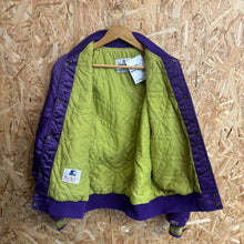 Lade das Bild in den Galerie-Viewer, Chaqueta Bomber Satinada Minnesota Vikings Late 80’s/ Early 90’s Starter Vintage - M/L