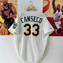 Cargar imagen en el visor de la galería, BNWOT Beisbolera Oakland Athletics Rawlings Jose Canseco #33 Vintage Late 80’s - 48(L/XL)