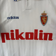 Carregar imagem no visualizador da galeria, Camiseta Real Zaragoza 1995-97 Home Adidas Vintage - L/XL