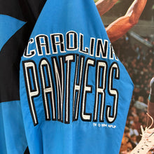 Cargar imagen en el visor de la galería, Chaqueta Ligera Carolina Panthers Logo Athletic “Sharktooth” 1994 Vintage - M/L