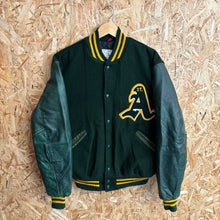 Lade das Bild in den Galerie-Viewer, Chaqueta Varsity Oakland Athletics Late 80’s Delong Vintage - M/L