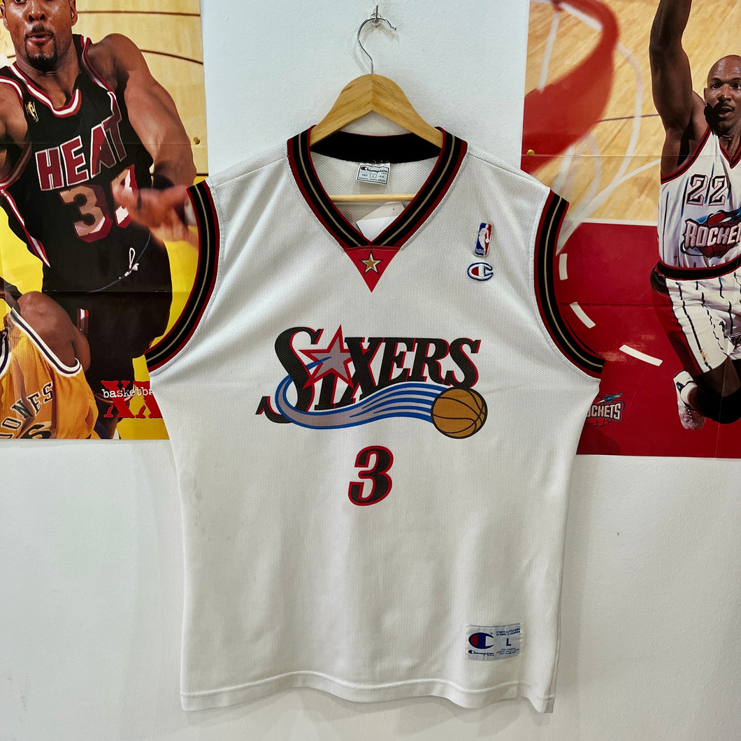 Camiseta Philadelphia 76ers Home 2000-03 Allen Iverson #3 Champion Vintage - L/XL