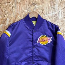 Lade das Bild in den Galerie-Viewer, Chaqueta Bomber Satinada Los Angeles Lakers Late 80’s Starter Vintage - L/XL
