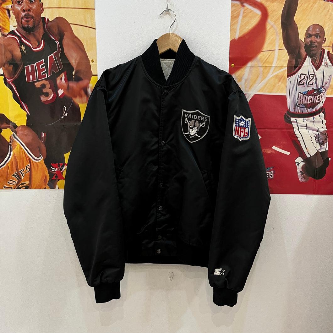 Chaqueta Bomber Satinada Los Angeles Raiders Starter Vintage 80’s - S/M