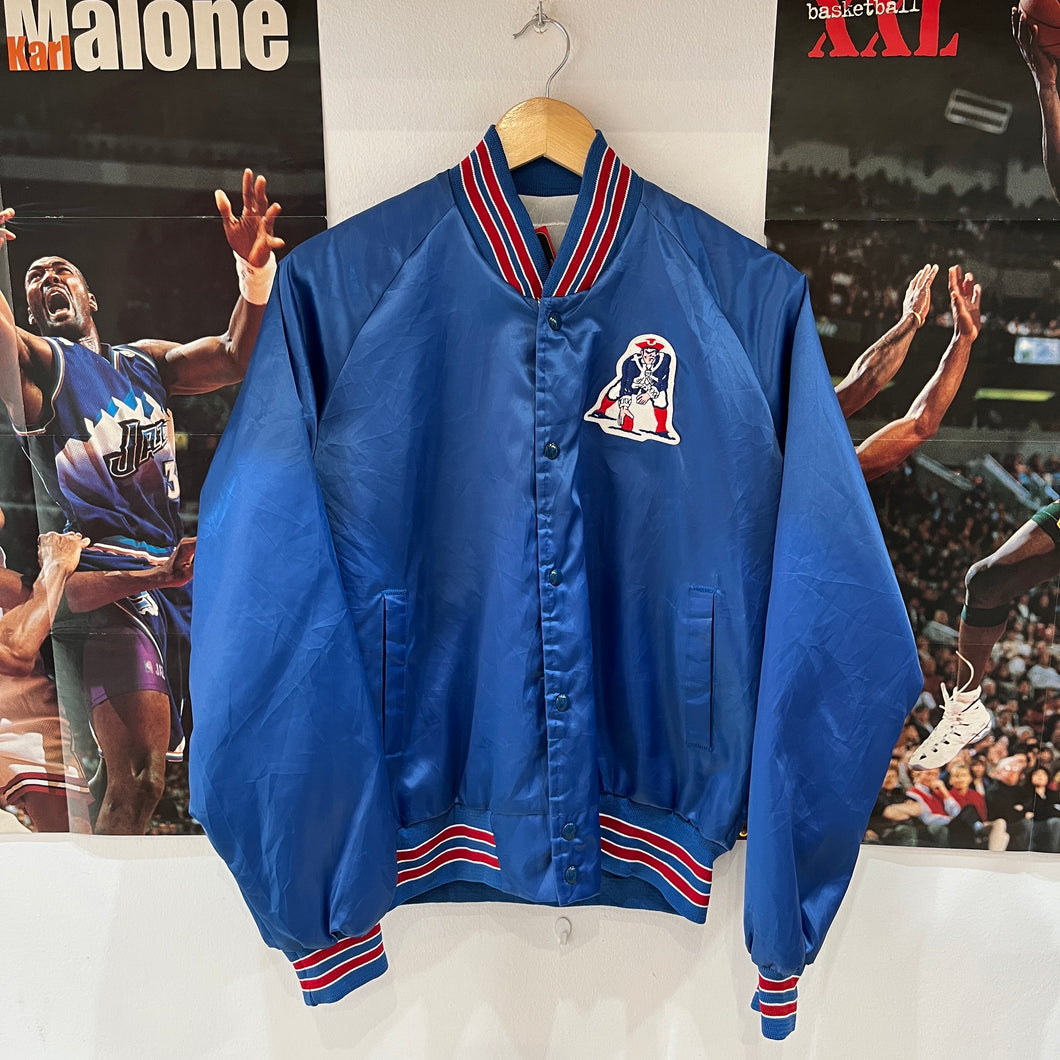 Chaqueta Bomber Satinada New England Patriots 80’s Chalk Line Vintage - S/M