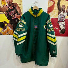 Cargar imagen en el visor de la galería, Parka Green Bay Packers Starter Vintage Mid 90’s - XL/XXL
