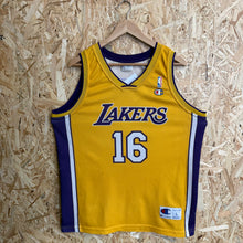 Cargar imagen en el visor de la galería, Camiseta Los Angeles Lakers Home 2008/09 Pau Gasol #16 Champion Vintage - L/XL
