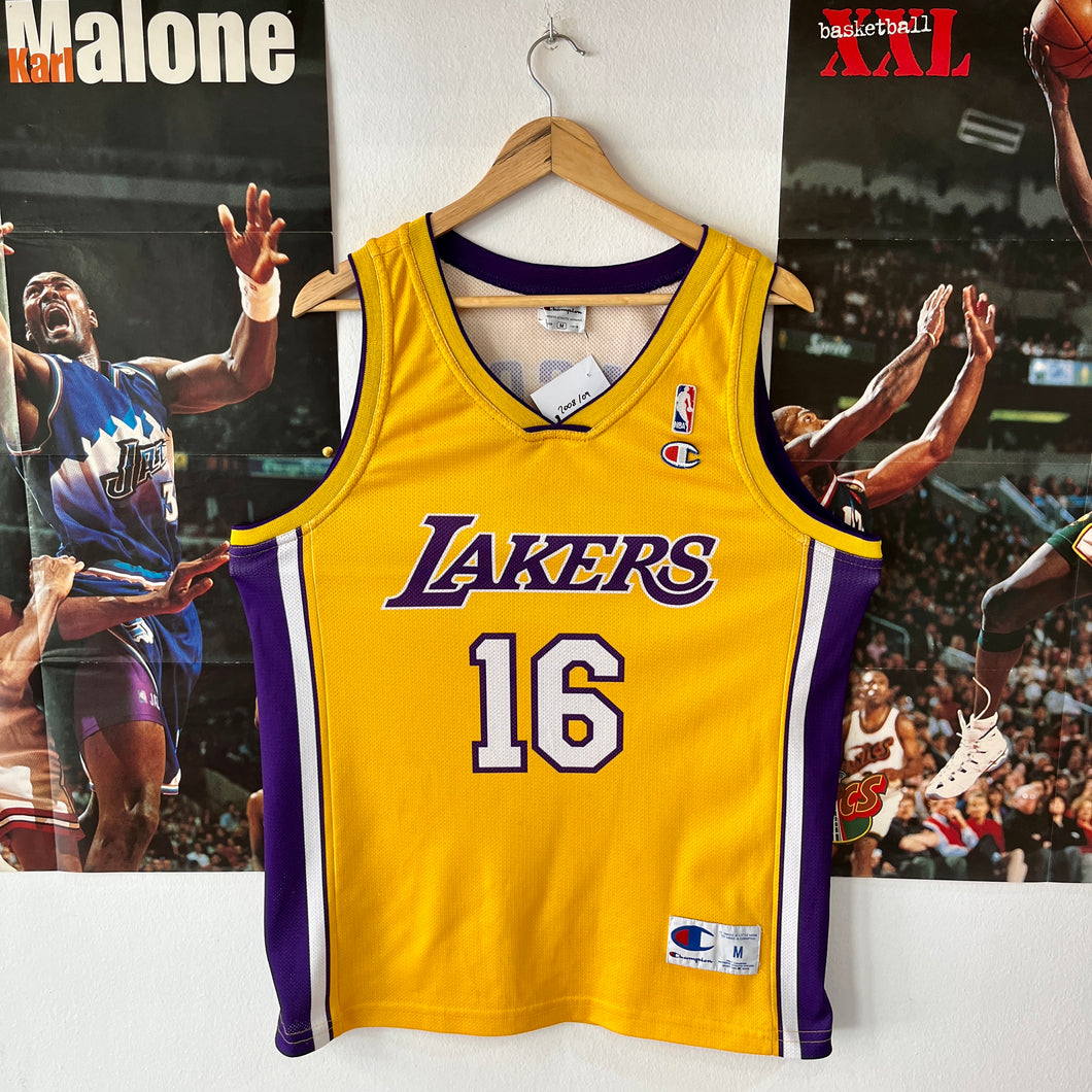 Camiseta Los Angeles Lakers Home 2008-09 Pau Gasol #16 Champion - M/L