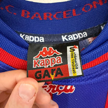 Cargar imagen en el visor de la galería, Camiseta FC Barcelona 1997-98 Home Kappa Vintage - XS/S
