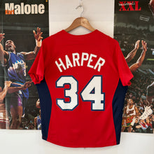 Cargar imagen en el visor de la galería, Beisbolera Washington Nationals Bryce Harper #34 Third Majestic Vintage 2011- XL YOUTH
