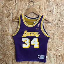 Cargar imagen en el visor de la galería, Camiseta Reversible Los Angeles Lakers 1996-97 Shaquille O’Neal #34 Champion Vintage - M Youth
