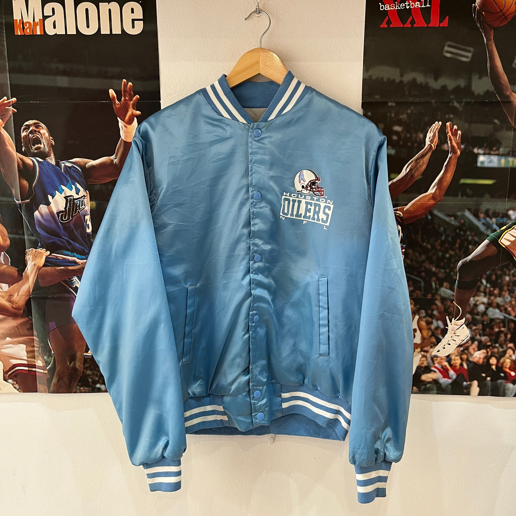 Chaqueta Bomber Satinada Houston Oilers Chalk Line Vintage Late 80’s / Early 90’s - S/M