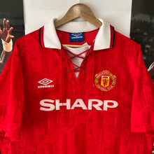Cargar imagen en el visor de la galería, Camiseta Manchester United 1992-94 Home Umbro Vintage - XL/XXL

