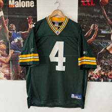 Cargar imagen en el visor de la galería, Camiseta Green Bay Packers 2002/04 Home Brett Favre #4 Reebok Vintage - L/XL
