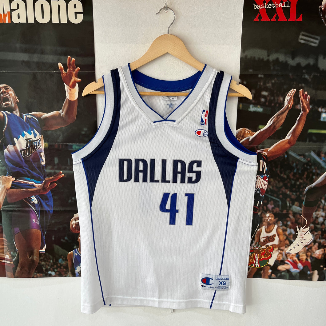 Camiseta Dallas Mavericks Home 2000-03 Dirk Nowitzki #41 Champion Vintage - XS/S