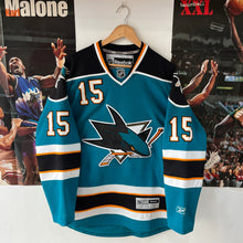 Charger l&#39;image dans la galerie, Camiseta San Jose Sharks 2009-11 Road Dany Heatley #15 Reebok - S/M

