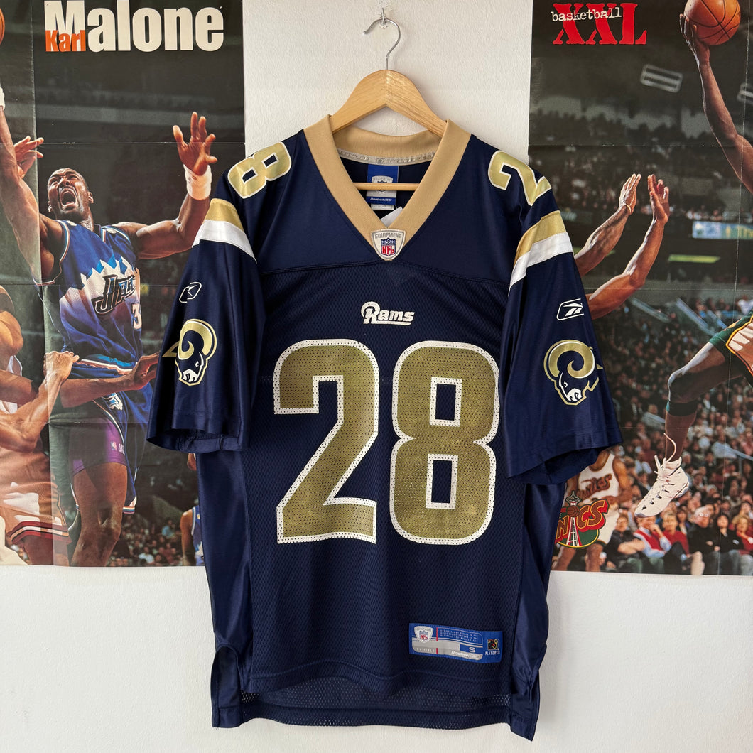 Camiseta St. Louis Rams 2004/05 Home Marshall Faulk #28 Reebok Vintage - S/M