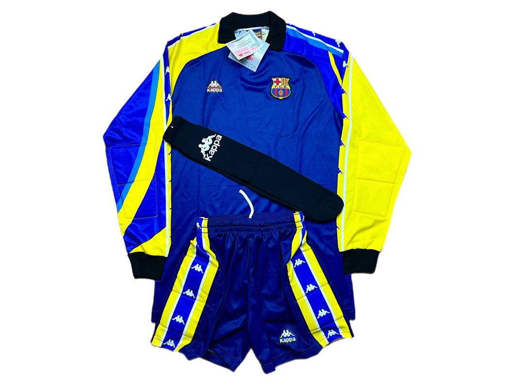 New! FC Barcelona Goalkeeper Kit 1995-96 Kappa Vintage - S/M