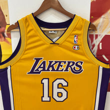 Lade das Bild in den Galerie-Viewer, Camiseta Los Angeles Lakers Home 2008-09 Pau Gasol #16 Champion - L/XL
