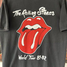Cargar imagen en el visor de la galería, Camiseta The Rolling Stones World Tour 81-82 (Reissue) Early 90s Brockum Worldwide Vintage - L/M

