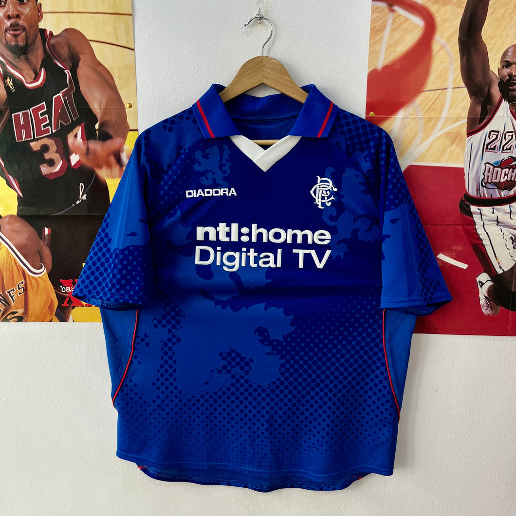 Camiseta Rangers FC 2002-03 Home Diadora Vintage - L/XL