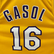 Lade das Bild in den Galerie-Viewer, Camiseta Los Angeles Lakers Home 2008-09 Pau Gasol #16 Champion - L/XL
