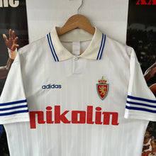Carica l&#39;immagine nel visualizzatore di Gallery, Camiseta Real Zaragoza 1995-97 Home Adidas Vintage - L/XL
