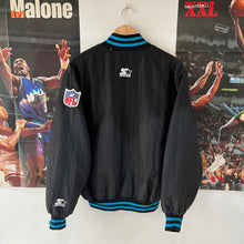 Load image into Gallery viewer, Chaqueta Bomber Carolina Panthers Mid 90’s Starter Vintage - S/M

