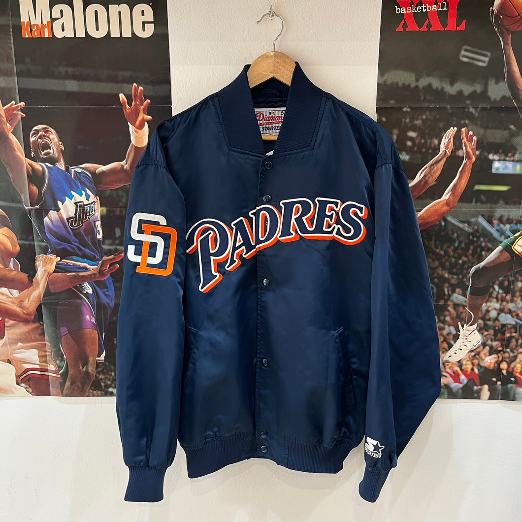 Chaqueta Bomber Satinada San Diego Padres Late 90’s Starter Vintage - L/XL