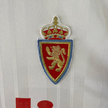 Carica l&#39;immagine nel visualizzatore di Gallery, Camiseta Real Zaragoza 1995-97 Home Adidas Vintage - L/XL
