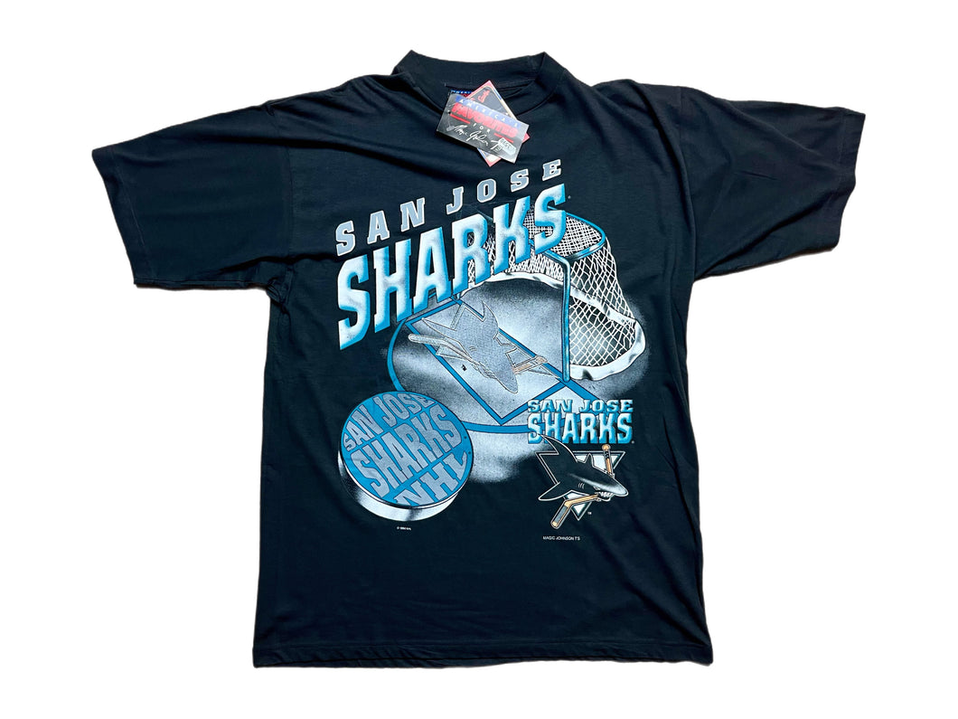 ¡Nueva con etiquetas! Camiseta San Jose Sharks 1994 Magic Johnson T’s Vintage - L/XL