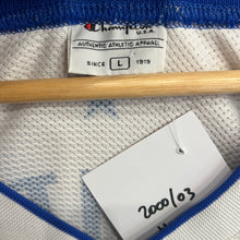 Cargar imagen en el visor de la galería, Camiseta Dallas Mavericks Home 2000-03 Dirk Nowitzki #41 Champion Vintage - L/XL
