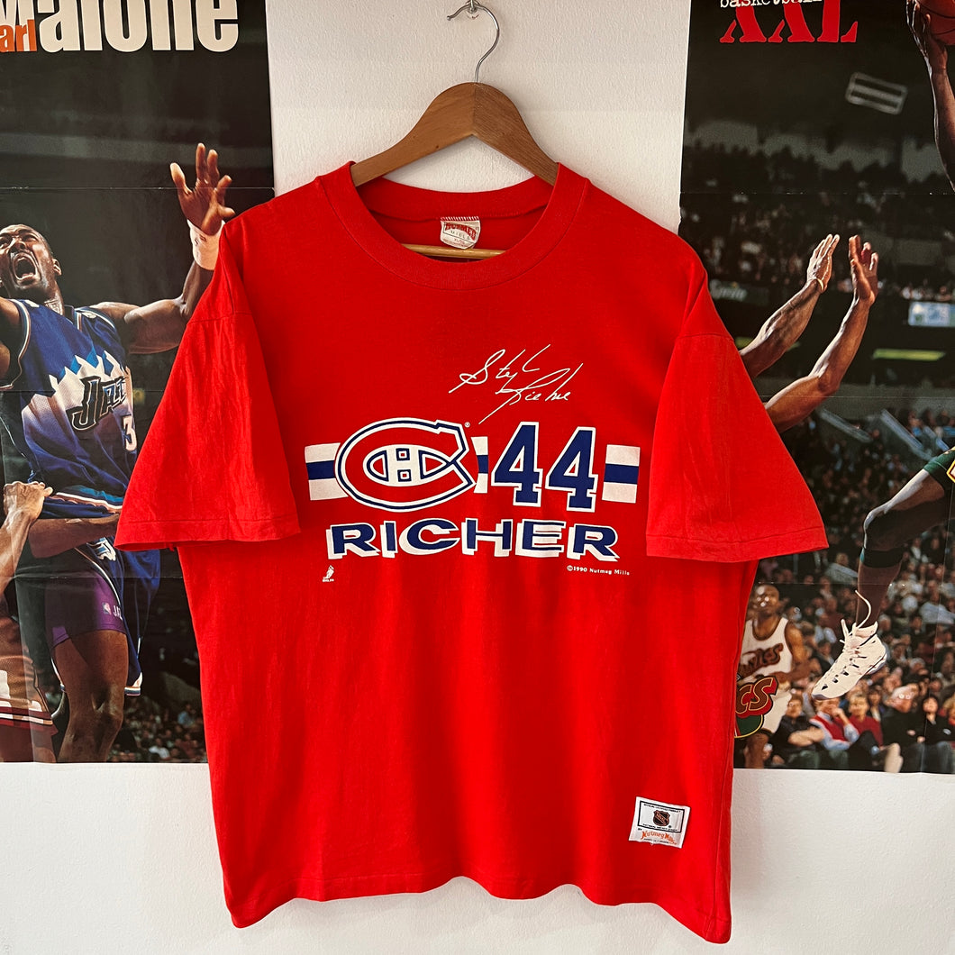 Camiseta Montreal Canadiens Stéphane Richer 1990 Nutmeg Vintage - L/XL