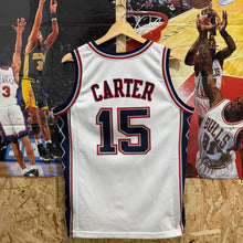 Cargar imagen en el visor de la galería, Camiseta New Jersey Nets Home 2004/08 Vince Carter #15 Champion Vintage - S/M
