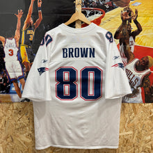 Cargar imagen en el visor de la galería, Camiseta New England Patriots Early 00s Road Troy Brown #80 Reebok Vintage - XL/XXL
