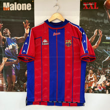 Cargar imagen en el visor de la galería, Camiseta FC Barcelona 1997-98 Home Kappa Vintage - XS/S
